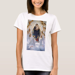 Camiseta A Virgem com Anjos, Bouguereau