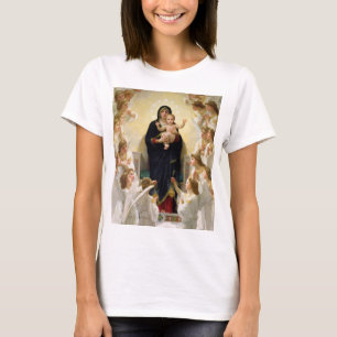 Camiseta A Virgem com Anjos - William-Adolphe Bouguereau