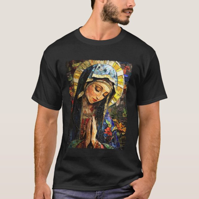 Camiseta A Virgem Maria Católica (Frente)