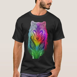 Camiseta A Visão Artística da Ilustração do Lobo Sigma
