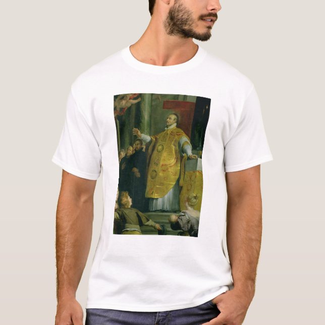 Camiseta A visão de St Ignatius de Loyola (Frente)