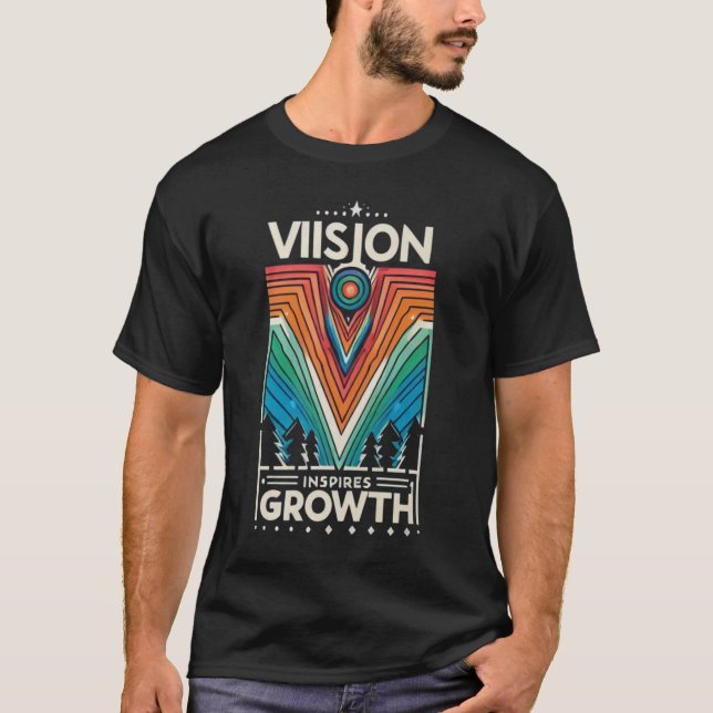 Camiseta A visão inspira o crescimento (Frente)