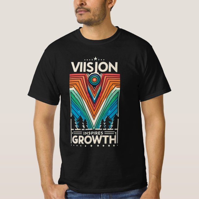 Camiseta A visão inspira o crescimento (Frente)
