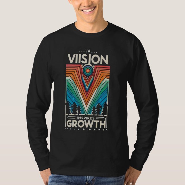 Camiseta A visão inspira o crescimento (Frente)