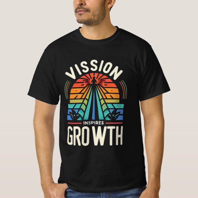Camiseta A visão inspira o crescimento (Frente)