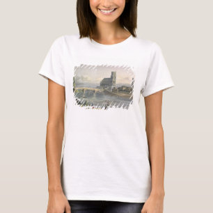 Camiseta A vista de Mantes, das "vistas no Seine", grava