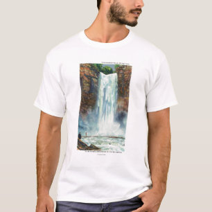 Camiseta A vista de Taughannock cai da parte inferior