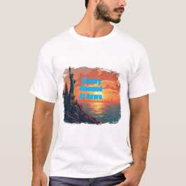 Camiseta A vitória floresceu ao amanhecer