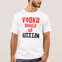 A vodca deve ser o russo (em inglês e no russo)