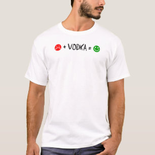 Camiseta A vodca positiva iguala feliz