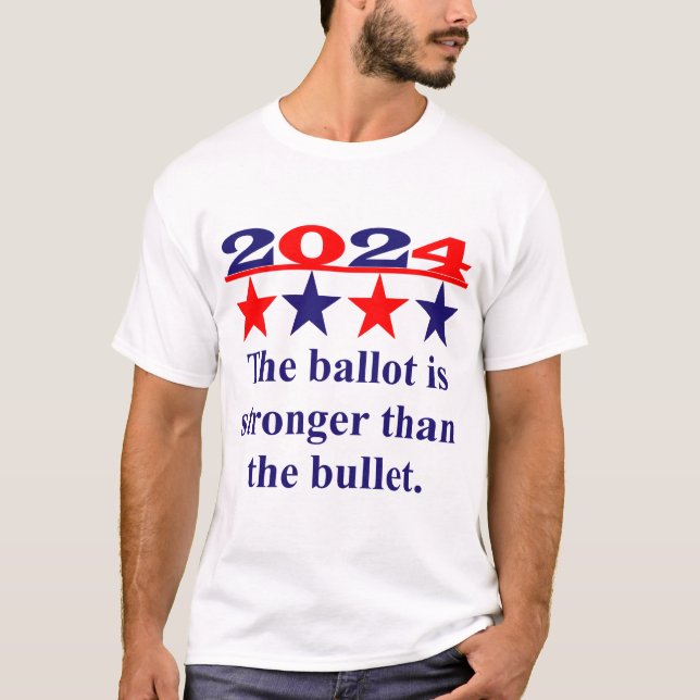 Camiseta A Votação É Mais Forte Do Que A Bala - Política (Frente)