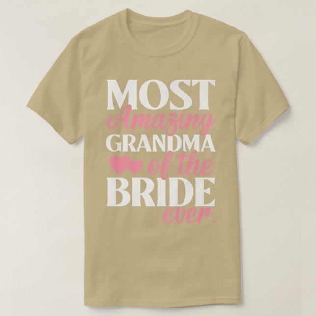Camiseta A vovó mais incrível do casamento nobre (Frente do Design)