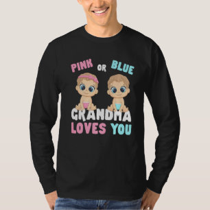 Camiseta A Vovó Rosa Ou Azul Te Ama A Revolução Do Bebê Do