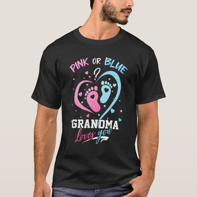 Camiseta A Vovó Rosa Ou Azul Te Ama O Gênero Reveal Amor (Frente)