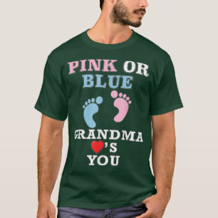 Camiseta A Vovó Rosa Ou Azul Te Ama O Gênero Reveal Bebê 