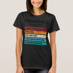 Camiseta A vovó vai fazer uma lista de netos engraçados