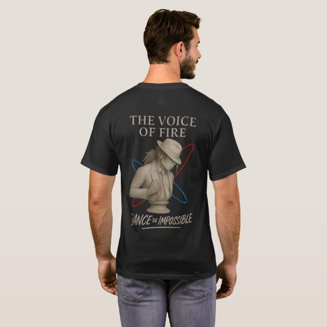 Camiseta A Voz do Fogo – Dança o Impossível (Parte Traseira Completa)