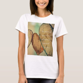 Camiseta A Voz Do Seu Coração Sussurra Para Minha Alma