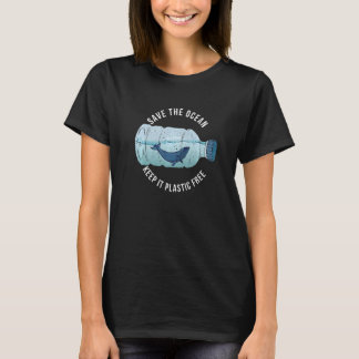 Camiseta A Whale In A Bottle Save The Ocean Keep It Plastic