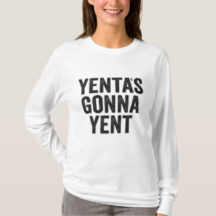 Camiseta A Yenta Vai Yentar Festa Judaica do Hanukkah Engra
