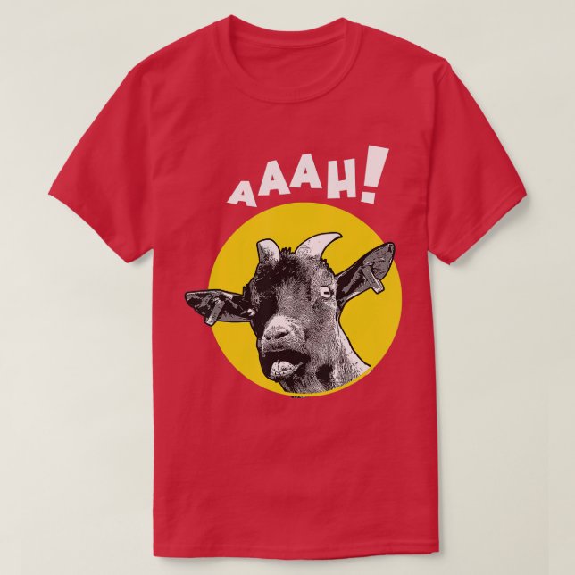 Camiseta Aaah Gritando Goat Tee Fazenda Animal (Frente do Design)
