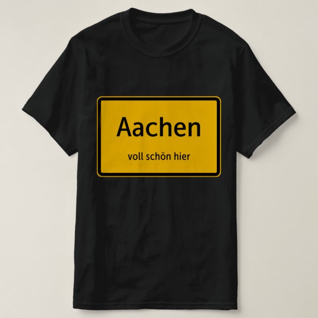 Camiseta Aachen Herren Männer T-Shirt Tshirt Shirt (Frente do Design)