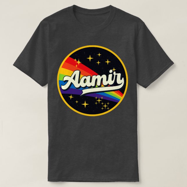 Camiseta Aamir Rainbow No Space Vintage Style (Frente do Design)