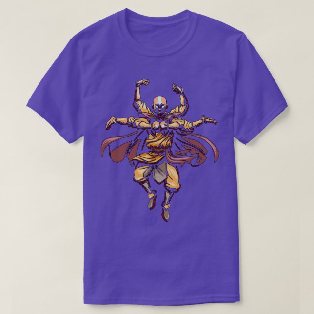 Camiseta Aang 6 estado Avatar (Frente do Design)