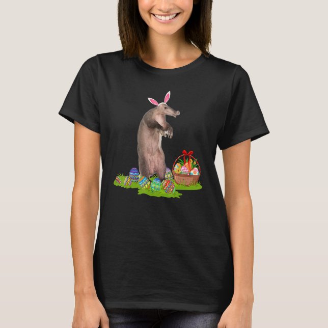 Camiseta Aardvark Easter Ovo Caçando Páscoa Coelhinha Aardv (Frente)