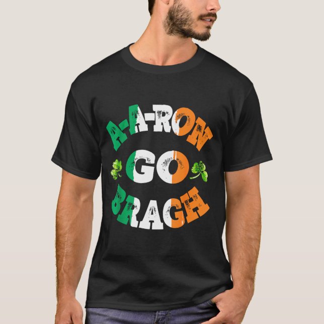 Camiseta Aaron Erin Go Bragh Shamrock St.patrick's Day  (Frente)