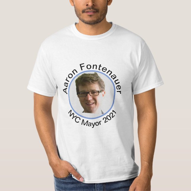 Camiseta Aaron Fondenauer para presidente da Câmara de Nova (Frente)