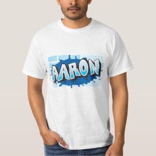 Camiseta Aaron Seu Nome De Grafite Parede De Fundo Brick Wa