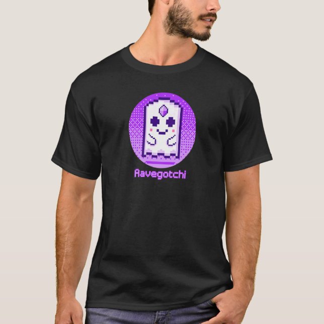 Camiseta Aavegotchi GHST Aave Crypto NFT Toque Não Fungível (Frente)