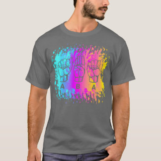 Camiseta aba asl paint splatter