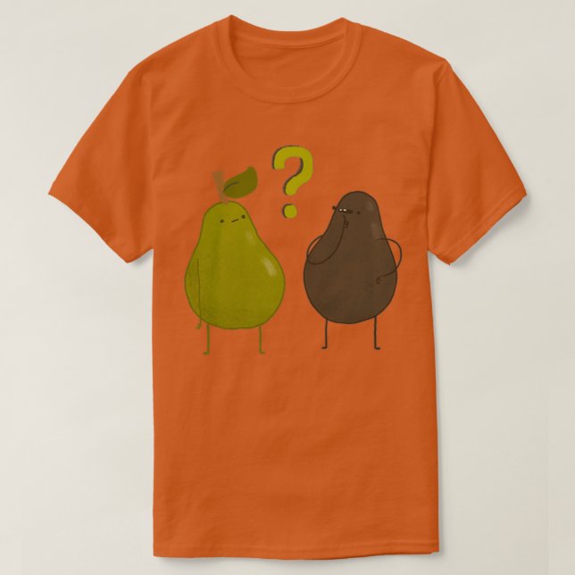 Camiseta abacado de pera confuso (Frente do Design)