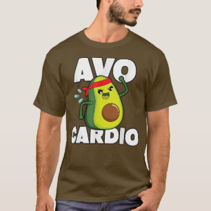 Camiseta abacado engraçado avocardiocardiorunningjokepun