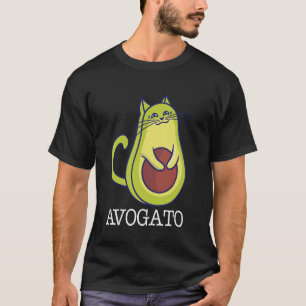 Camiseta Abacate Avogato Engraçado Gato Fofo Vegano