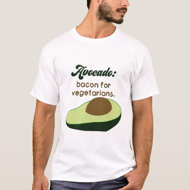 Camiseta Abacate: Bacon para vegetarianos (Frente)