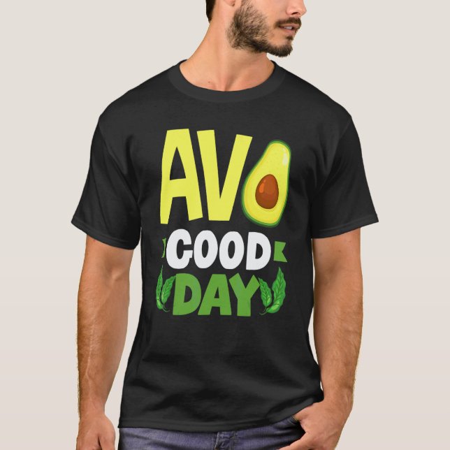 Camiseta Abacate Bom Dia Comida Vegana (Frente)
