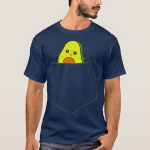 Camiseta Abacate Bonito Na Comida Do Bolso Vegan Avocado Em