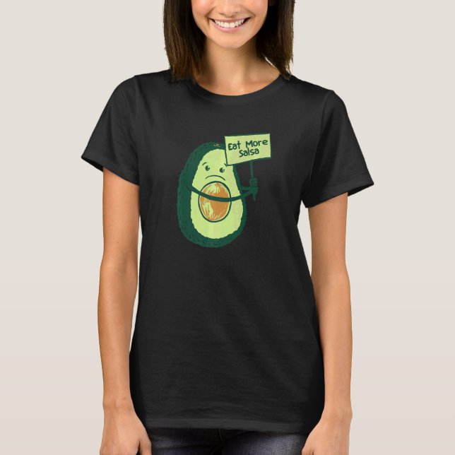 Camiseta Abacate Coma Mais Salsa  Comida Vegana  Crianças M (Frente)