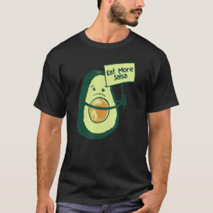 Camiseta Abacate Coma Mais Salsa Comida Vegana Crianças M