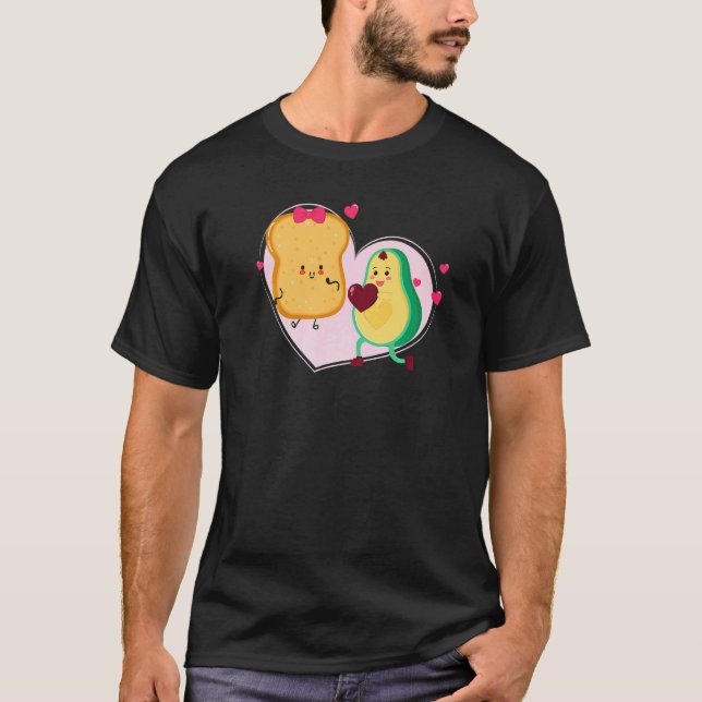 Camiseta Abacate e Torrada Abacate Fofo   Comida Vegana (Frente)