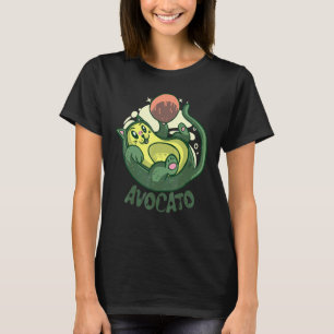 Camiseta Abacate Engraçado Gato Fofo Vegano Amante de Abaca