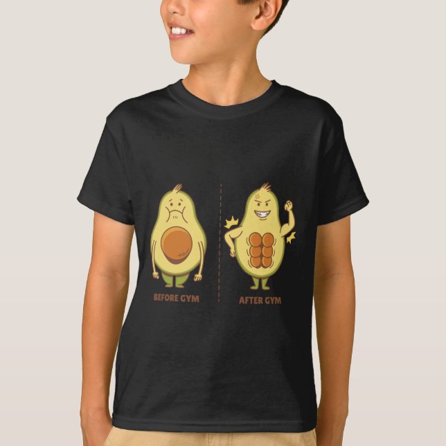 Camiseta Abacate Engraçado, Meme de Fruta Fofa (Frente)