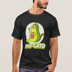 Camiseta Abacate Gato Abacate Vegano E Gatinho