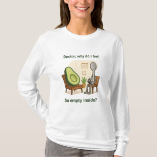 Camiseta Abacate Procura Ajuda de Terapeuta Colher