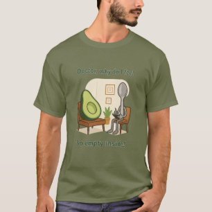 Camiseta Abacate Procura Ajuda de Terapeuta Colher