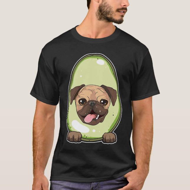Camiseta Abacate Pug Fofo e (Frente)