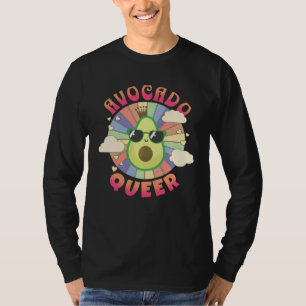 Camiseta Abacate Queer Gay e Lésbica Frutas Orgulho LGBT